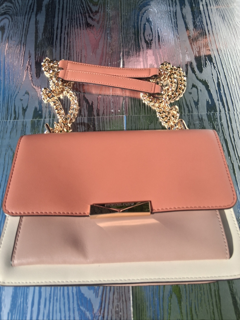 Michael Kors Two-Tone Pink Chain Shoulder Bag